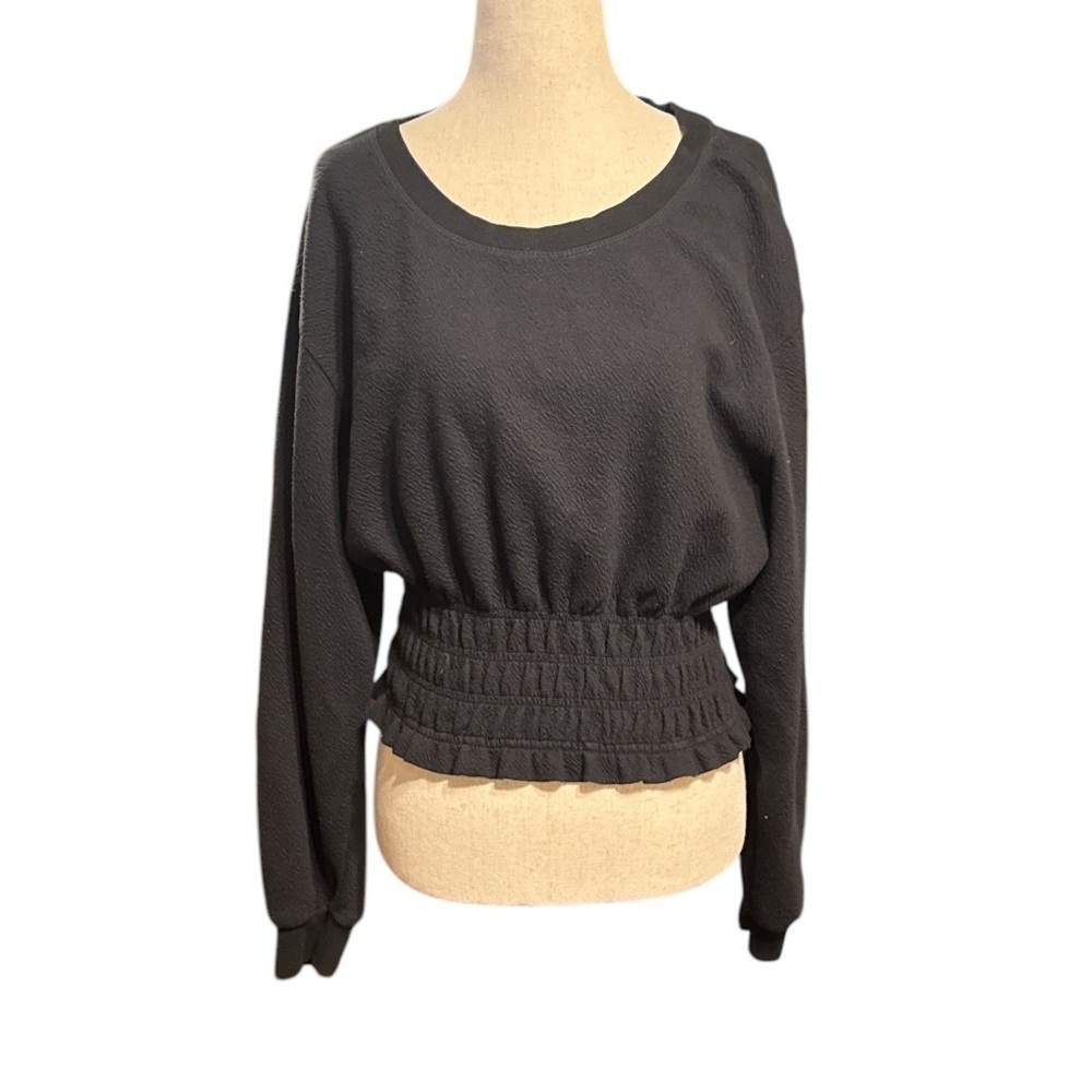 Anthropologie Maeve Black Long Sleeved Top